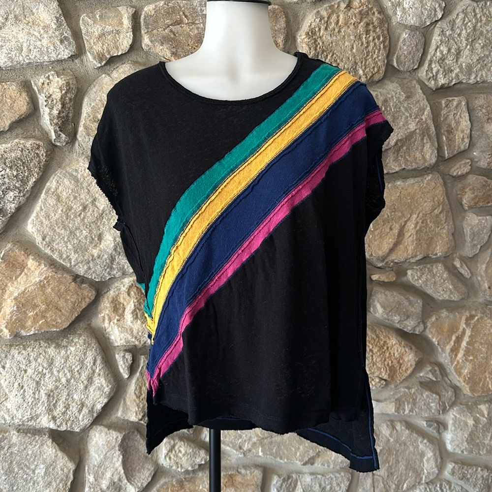 Free People colorful stripe tee